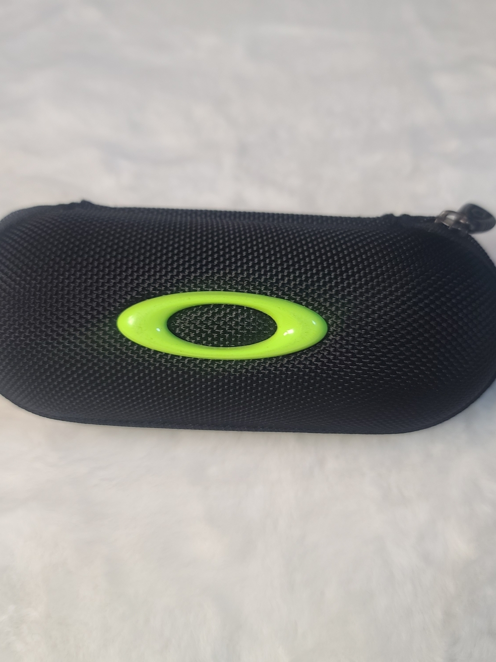 Oakley Black Sunglass Case with Neon Green Logo